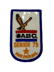 ABC Bowling Award Senior 75 prendedores más de promedio Parche de recuerdo vintage bordado - Imagen 1 de 4