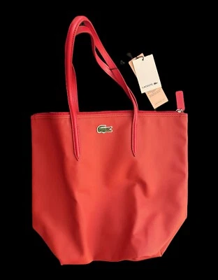 Nuevo Bolso de Mano Vertical Lacoste Mujer 25CM Gota Color Rojo Sólido NF0647PO Nuevo con Etiquetas Foto 1 de 4