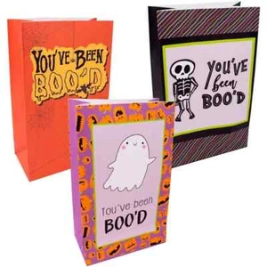 YOU’VE BEEN BOO’D - GHOST Halloween Kraft Paper GIFT BAGs - Picture 1 of 4