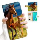 ( For Iphone 5 / 5s ) Wallet Flip Case Cover Aj23376 Horse Pony Family