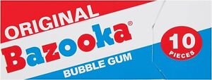 Bazooka Bubble Gum Original Wallet Pack, 10 Count 