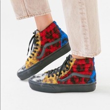 vans era mixed leopard platform sneaker