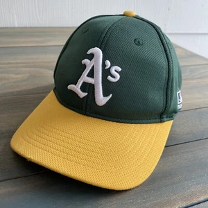 Oakland A’s Athletics Team MLB Green Yellow Brim Strapback Baseball Cap (Y7) - Picture 1 of 8