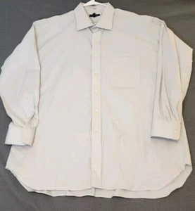 Burberry London Shirt Mens Size 18 35 Solid Light Gray Preppy Dress Work - Picture 1 of 6