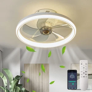 Moderno Ventilatore Da Soffitto Con Luce E Telecomando 48W 50CM Lampadario Venti - Foto 1 di 12