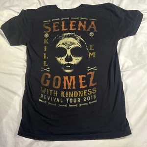 Maglietta Selena Gomez Kill Em With Kindness Revival Tour 2016 Nera Adulto Media - Foto 1 di 8