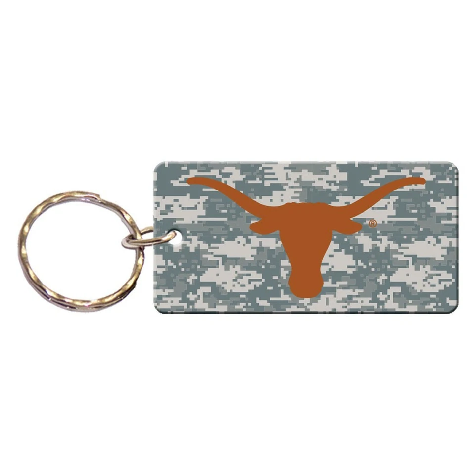 LLAVERO ACRÍLICO RECTANGULAR CAMUFLAJE DIGITAL TEXAS LONGHORNS NUEVO WINCRAFT 😎 Foto 1 de 1