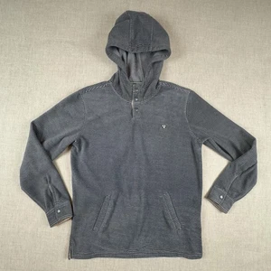 Vissla Hoodie Mens XL Stripe Recycled Polyester Pullover Snap Neck Surf Outdoor - Picture 1 of 15
