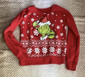 Red Grinch Christmas Size 10 Kids Girls - Picture 1 of 3