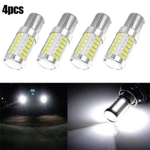 LED Car Bulbs BA15S 1156 Cool White 4 Pack for Backup and Reverse Light - Picture 1 of 10