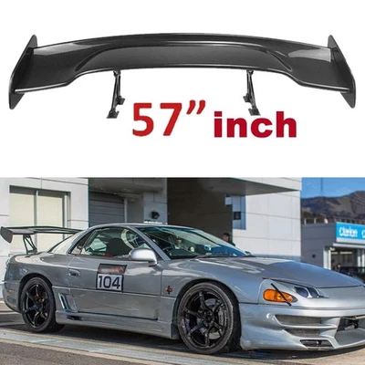 For Mitsubishi 3000GT 57"GT Rear Trunk Spoiler Wing Carbon Fiber Color Upper R Foto 1 de 4