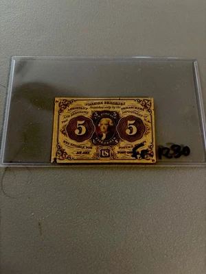 US Fractional Note 5 Cent FR-1230 (L4936) - Image 1 of 4