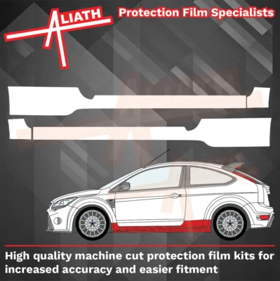 ALIATH Se adapta a Ford Focus RS (MK2) faldón de alféizar lateral película de protección de pintura con astillas de piedra transparente