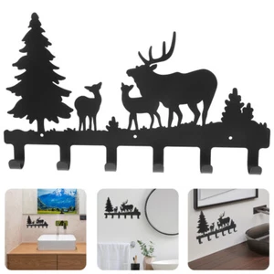 40 X23cm Cottage Coat Rack Black Color Wall Hanger Man Child - Picture 1 of 11