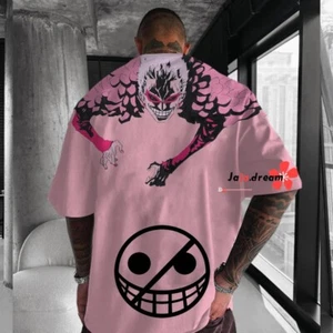 One Piece Donquixote Doflamingo Anime Manga T-Shirt Shirt Herren Polyester - Picture 1 of 2