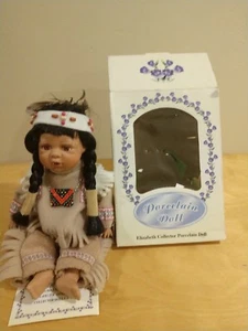Indianer/ Indianer Porzellan Puppe - Bild 1 von 8