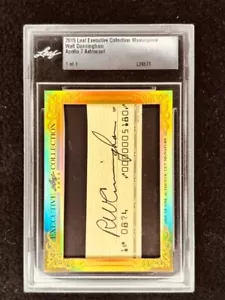 Walter Cunningham 2015 Hoja Obra Maestra Corte Firma Autógrafo 1/1 PSA Apollo 7 - Imagen 1 de 2