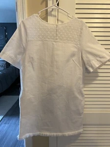 MIH Jeans White Denim Fringe Eyelet Dress - Small - Beautiful! - Picture 1 of 3