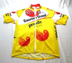 SMS Santini Saunier Duval Cycling Jersey Full Zip Italy Made Size XL (Like US L) - Picture 1 of 11