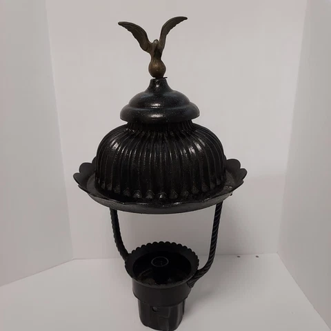 Vintage Brass Eagle / Cast Iron Porch Light / Lamp Post Cover