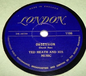 London 1198 Ted Heath Obsession / Hawaiian Mambo 78 RPM E E - Picture 1 of 2