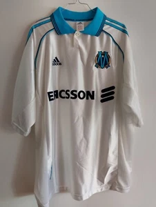Vintage 1999 - 2000 Olympique Marseille Home Football Shirt Adidas XL Centenary - Picture 1 of 11