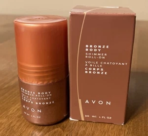 New in Box Vintage Avon Bronze Body Shimmer Roll on Face & Body NOS 1.0 oz - Picture 1 of 3