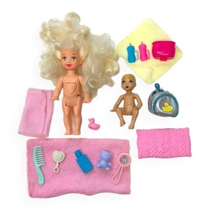 Barbie Potty Training Kelly & Krissy Infant Baby Dolls Drinks Wets Vintage 90s - Picture 1 of 11