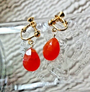 Big carnelian earrings Natural gemstone handmade - Picture 1 of 1