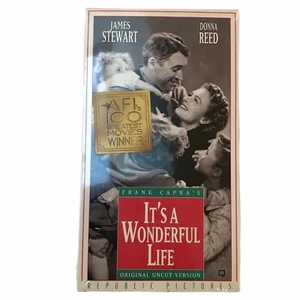 New Its A Wonderful Life Movie Uncut VHS Tape Sealed James Stewart Christmas - Imagen 1 de 5