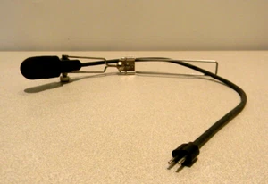 Micrófono Electret para casco de vuelo, pluma de cable cromado, cable de 14 pulgadas (HCM-EL-BW14) - Imagen 1 de 4