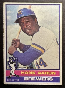 1976 Topps #550 Hank Aaron HOF Milwaukee Brewers - Bild 1 von 6