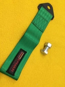 Green 250 mm tow recovery strap CAMS race compliant - Bild 1 von 2