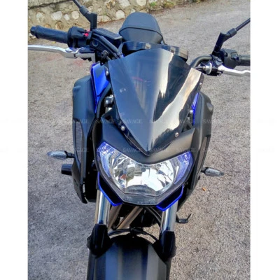 US Aluminum Windshield For Yamaha MT-07 2018-2020 Windscreen FZ07 CNC Deflector Foto 1 de 4