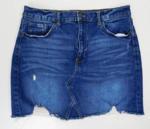 A.N.A New Approach Womens Distressed High Rise Denim Skirt Size 8 - Picture 1 of 11