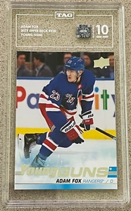 ADAM FOX YOUNG GUNS TAG 10 2019-20 Upper Deck #228 RC ROOKIE NY RANGERS - Picture 1 of 2