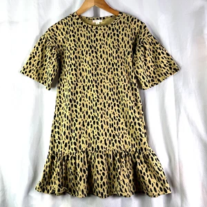 Jcrew Crewcute Everyday Kids Girls Leopard Soft Knit Dress Sz 10 - Picture 1 of 3