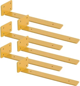 Riuog Paquete de 6 Soportes de Estantería, Soportes Flotantes Invisibles L, Industrial... - Imagen 1 de 6