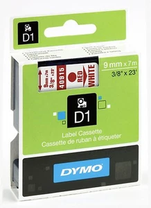 Dymo D1 Estándar Cintas autoadhesivas para impresoras LabelManager, rollo de 9 m - Imagen 1 de 2