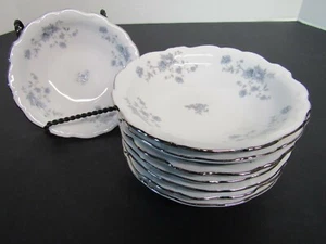 Set of 8 Fruit Dessert Sauce Bowls ~ Blue Garland by Johann Haviland ~ 5 1/8" - Bild 1 von 5