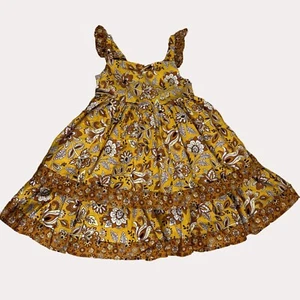 Joie Kids Girls Tiered Sun Dress Floral Yellow 5 NWT bv - Picture 1 of 9