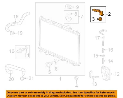 Componentes del radiador de refrigeración HONDA OEM 12-16 CR-V - Soporte superior 74171T0AA00 Foto 1 de 2