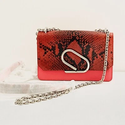Bolso Bandolera 3.1 PHILIP LIM Cuero Alix Rojo (Precio Original $580) Nuevo con Etiqueta Foto 1 de 4