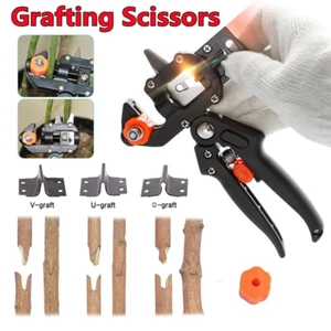 Garden Fruit Tree Pro Pruning Shears Scissor Grafting cutting Tool + 2 Blade New - Picture 1 of 12
