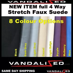 STRETCH SUEDE CAR VAN FOAM BACKED TRIM HEADLINING VEHICLE UPHOLSTERY vw t5 6 - Picture 1 of 20