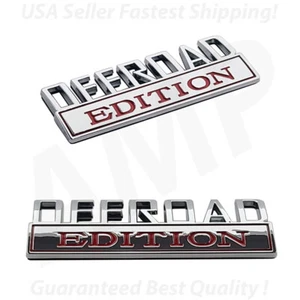 1pc. Chrome OFFROAD EDITION Emblem Badges FOR Chevy Ford Ram Jeep Golf Cart - Picture 1 of 2