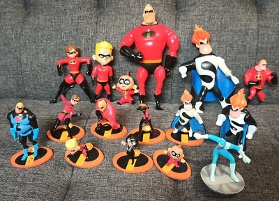 批量 16 件 迪士尼 皮克斯 The Incredibles 玩具 公仔 Jakks Violet Fire Baby Jack + — 第 1/4 张图片