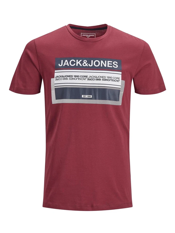 Camiseta estampada con logotipo de refuerzo Plus de Jack & Jones para hombre Foto 1 de 1