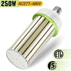 480V 250W LED Corn Bulb Light E39 Mogul Base Commercial Warehouse Lighting 5000K - Picture 1 of 11