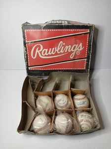 Rawlings Offical League  Baseballs R-100 New 5 Total Geniune Leather + 1 TVB - Picture 1 of 3